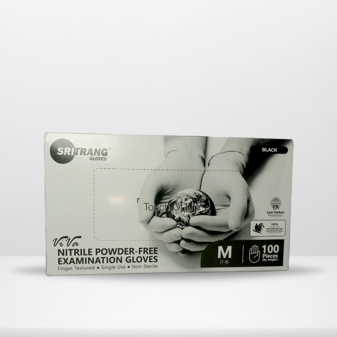 Black Nitrile Examination Gloves
