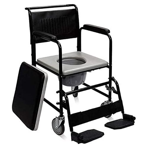 Commode chair with padded seat